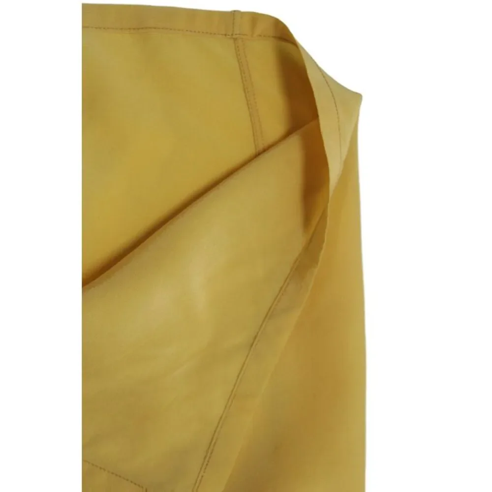 Chanel Women Yellow Silk Collared Long Sleeve Basic Blouse Size 38